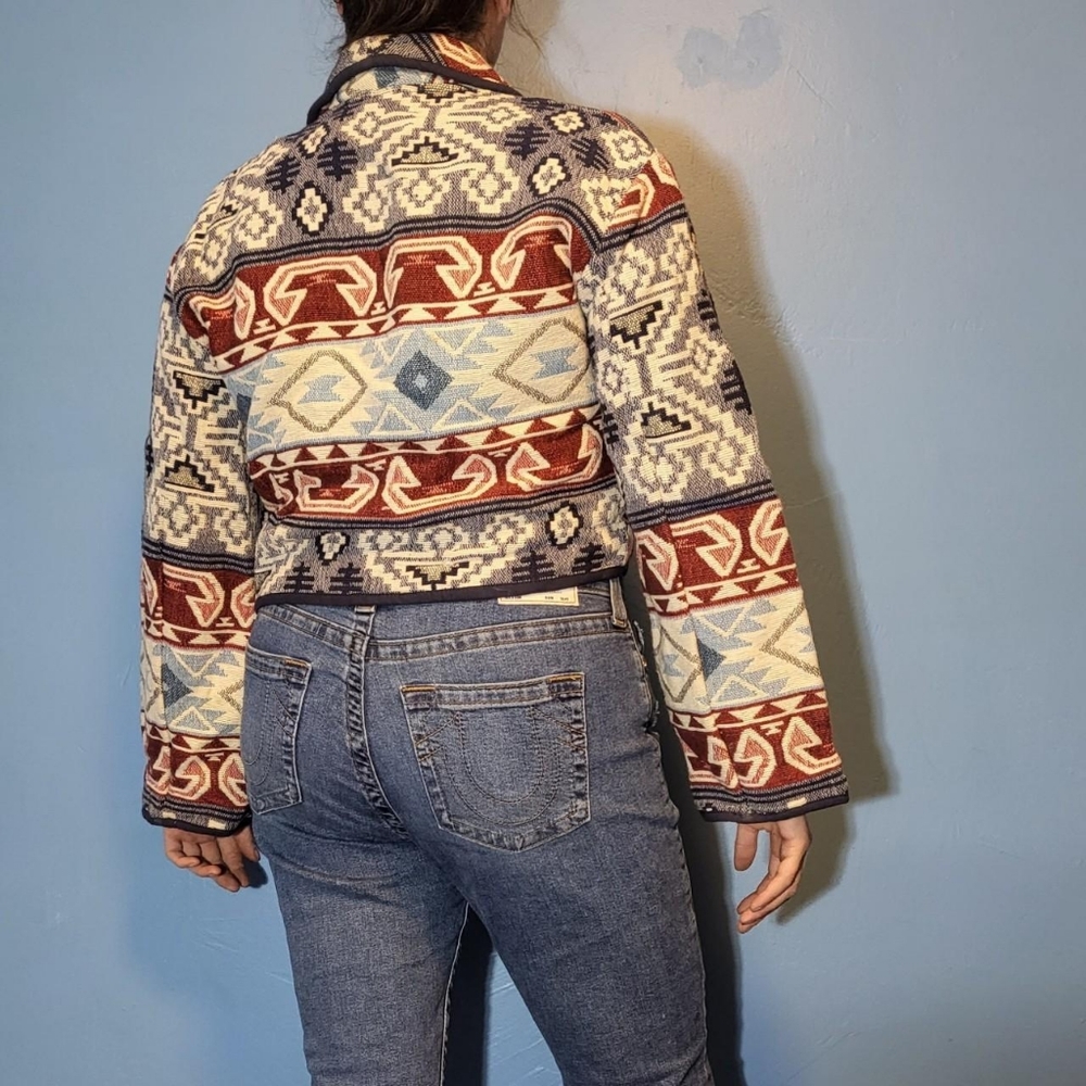 Flashback Thick Boho Tapestry Crop Jacket - image 2